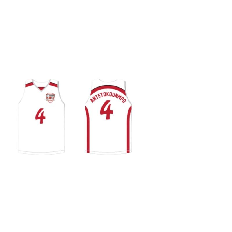Giannis A 4 Sewn B.C. White Basketball Jersey