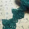 13CM Width Bead Wave Pattern Inelastic Embroidery Lace Trim,Curtain Tablecloth Slipcover Bridal DIY Clothing/Accessories.(3 Yards in one Package) (Blackish Green) view 1