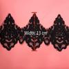 13CM Width Bead Wave Pattern Inelastic Embroidery Lace Trim,Curtain Tablecloth Slipcover Bridal DIY Clothing/Accessories.(3 Yards in one Package) (Blackish Green) view 2