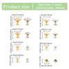 FINGERINSPIRE 280 Sets 7 Sizes Clear Rhinestone Rivets (5~11mm) Platinum & Gold Crystal Rivets Metal Double Cap Rhinestone Stud Rivets Studs for Leather Clothes Arts Crafts Decor view 2