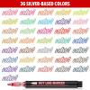Banral Double Line Outline Pens Shimmer Markers, 36 Colors Metallic Glitter Outliner Pen Set for Art Crafts view 2