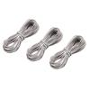 uxcell Leather Cord, 5.47 Yards 2.6mm Flat Suede String Strip for Purse Handbag Shoelace DIY Crafts Bracelet Making, Silver Tone 3Pcs view 1