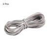 uxcell Leather Cord, 5.47 Yards 2.6mm Flat Suede String Strip for Purse Handbag Shoelace DIY Crafts Bracelet Making, Silver Tone 3Pcs view 3