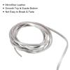 uxcell Leather Cord, 5.47 Yards 2.6mm Flat Suede String Strip for Purse Handbag Shoelace DIY Crafts Bracelet Making, Silver Tone 3Pcs view 4