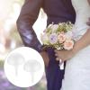 2 Sets Bridal Bouquet Holders Wedding Floral Handle Lace Bride Bouquet Arrangement Supplies view 3