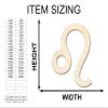 Unfinished Wood Leo Sign Shape Zodiac Craft up to 46" 12" / 1/8" view 2