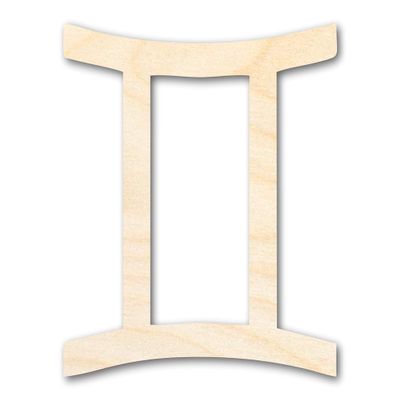 Unfinished Wood Gemini Sign Shape Zodiac Craft up to 46" 12" / 1/8"