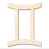 Unfinished Wood Gemini Sign Shape Zodiac Craft up to 46" 12" / 1/8" view 1
