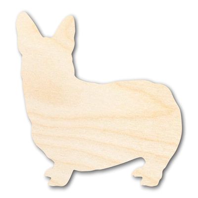 Unfinished Wood Corgi Shape Pet Craft up to 46" 20" / 1/2"
