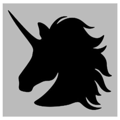 Head of Unicorn Reusable Stencil (8.5" x 11" Sheet) for Painting on Walls, Wood, Arts and Crafts (My Custom Stencils)