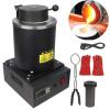 GIZMIT 1750W Gold Melting Furnace, 1150 Electric Digital Melting Furnace Machine with Graphite Crucible Gold, Silver, Copper and Aluminum Smelter Casting Refining Kiln Tools,1kg-Black No Network view 1