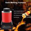 GIZMIT 1750W Gold Melting Furnace, 1150 Electric Digital Melting Furnace Machine with Graphite Crucible Gold, Silver, Copper and Aluminum Smelter Casting Refining Kiln Tools,1kg-Black No Network view 3