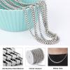 33 Feet Stainless Steel Rolo Box Chain, 3.5mm Wide 304 Stainless Steel Round Rolo Link Chains Roll Bulk for Jewelry Making view 2