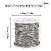 33 Feet Stainless Steel Rolo Box Chain, 3.5mm Wide 304 Stainless Steel Round Rolo Link Chains Roll Bulk for Jewelry Making view 3