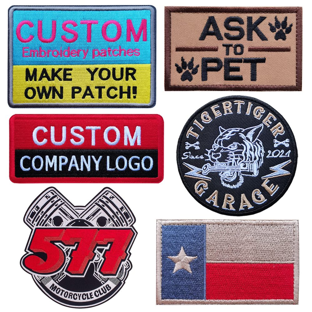 Custom Embroidery Patches, Personalized Morale Patches, Any Size or Logo can be Customized, Hook and Loop Sew on Iron on