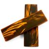 Buffalo Horn Handle Scales - (Flat Top) - (Amber/Brown) - (5.0 x 1.50 x 0.25) view 2