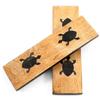 Buffalo Horn Handle Scales - (Unique Turtle Graphic) - (Black/Brown/Tan) - (5.0 x 1.50 x 0.187) view 2