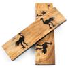 Buffalo Horn Handle Scales - (Unique Ostrich Graphic) - (Black/Brown/Tan) - (4.50 x 1.25 x 0.187) view 2