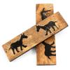 Buffalo Horn Handle Scales - (Unique Donkey Graphic) - (Black/Brown/Tan) - (4.50 x 1.25 x 0.187) view 2