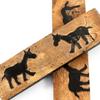 Buffalo Horn Handle Scales - (Unique Donkey Graphic) - (Black/Brown/Tan) - (4.50 x 1.25 x 0.187) view 3