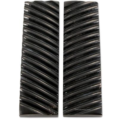 Buffalo Horn Handle Scales - (Swirled) - (Black) - (5.0 x 1.50 x 0.375)