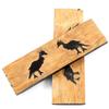 Buffalo Horn Handle Scales - (Unique Peacock Graphic) - (Black/Brown/Tan) - (5.0 x 1.50 x 0.187) view 2