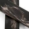 Buffalo Horn Handle Scales - (Flat Top) - (Black/White) - (5.0 x 1.50 x 0.25) view 3