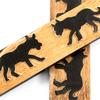 Buffalo Horn Handle Scales - (Unique Wolf Graphic) - (Black/Brown/Tan) - (4.50 x 1.25 x 0.187) view 3
