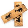 Buffalo Horn Handle Scales - (Unique Donkey Graphic) - (Black/Brown/Tan) - (5.0 x 1.50 x 0.187) view 2