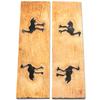 Buffalo Horn Handle Scales - (Unique Ostrich Graphic) - (Black/Brown/Tan) - (5.0 x 1.50 x 0.187) view 1