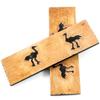 Buffalo Horn Handle Scales - (Unique Ostrich Graphic) - (Black/Brown/Tan) - (5.0 x 1.50 x 0.187) view 2