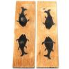 Buffalo Horn Handle Scales - (Unique Fish Graphic) - (Black/Brown/Tan) - (5.0 x 1.50 x 0.187) view 1