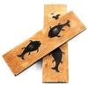 Buffalo Horn Handle Scales - (Unique Fish Graphic) - (Black/Brown/Tan) - (5.0 x 1.50 x 0.187) view 2