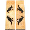Buffalo Horn Handle Scales - (Unique Parrot Graphic) - (Black/Brown/Tan) - (5.0 x 1.50 x 0.187) view 1