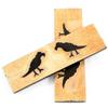 Buffalo Horn Handle Scales - (Unique Parrot Graphic) - (Black/Brown/Tan) - (5.0 x 1.50 x 0.187) view 2
