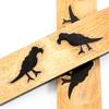 Buffalo Horn Handle Scales - (Unique Parrot Graphic) - (Black/Brown/Tan) - (5.0 x 1.50 x 0.187) view 3