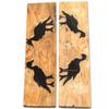 Buffalo Horn Handle Scales - (Unique Peacock Graphic) - (Black/Brown/Tan) - (4.50 x 1.25 x 0.187) view 1