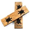 Buffalo Horn Handle Scales - (Unique Turtle Graphic) - (Black/Brown/Tan) - (4.50 x 1.25 x 0.187) view 2