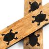 Buffalo Horn Handle Scales - (Unique Turtle Graphic) - (Black/Brown/Tan) - (4.50 x 1.25 x 0.187) view 3