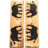 Buffalo Horn Handle Scales - (Unique Elephant Graphic) - (Black/Brown/Tan) - (4.50 x 1.25 x 0.187) view 1