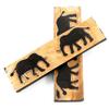 Buffalo Horn Handle Scales - (Unique Elephant Graphic) - (Black/Brown/Tan) - (4.50 x 1.25 x 0.187) view 2