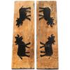 Buffalo Horn Handle Scales - (Unique Ox Graphic) - (Black/Brown/Tan) - (5.0 x 1.50 x 0.187) view 1