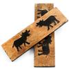 Buffalo Horn Handle Scales - (Unique Ox Graphic) - (Black/Brown/Tan) - (5.0 x 1.50 x 0.187) view 2