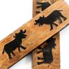 Buffalo Horn Handle Scales - (Unique Ox Graphic) - (Black/Brown/Tan) - (5.0 x 1.50 x 0.187) view 3