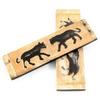 Buffalo Horn Handle Scales - (Unique Wolf Graphic) - (Black/Brown/Tan) - (5.0 x 1.50 x 0.25) view 2