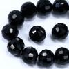 Dowarm 10MM Round Crystal Beads for Jewelry Making, Black Faceted Crystal Glass Beads for Crafts Bracelet Wind Chimes Suncatcher, #5003 Rondelle Spacer Beads, Loose Gemstones, 50PCS view 1