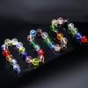 Dowarm 10MM Round Crystal Beads for Jewelry Making, Black Faceted Crystal Glass Beads for Crafts Bracelet Wind Chimes Suncatcher, #5003 Rondelle Spacer Beads, Loose Gemstones, 50PCS view 4