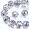 Dowarm 150PCS 6MM Round Crystal Glass Beads for Jewelry Making, Faceted Crystal Beads for Crafts Bracelet Wind Chimes Suncatcher, #5003 Crystal Rondelle Spacer Beads, Loose Gemstones, Purple Colorized view 1