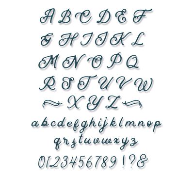 Sizzix Thinlits Die By Jennifer Ogborn-Scripted Alphabet