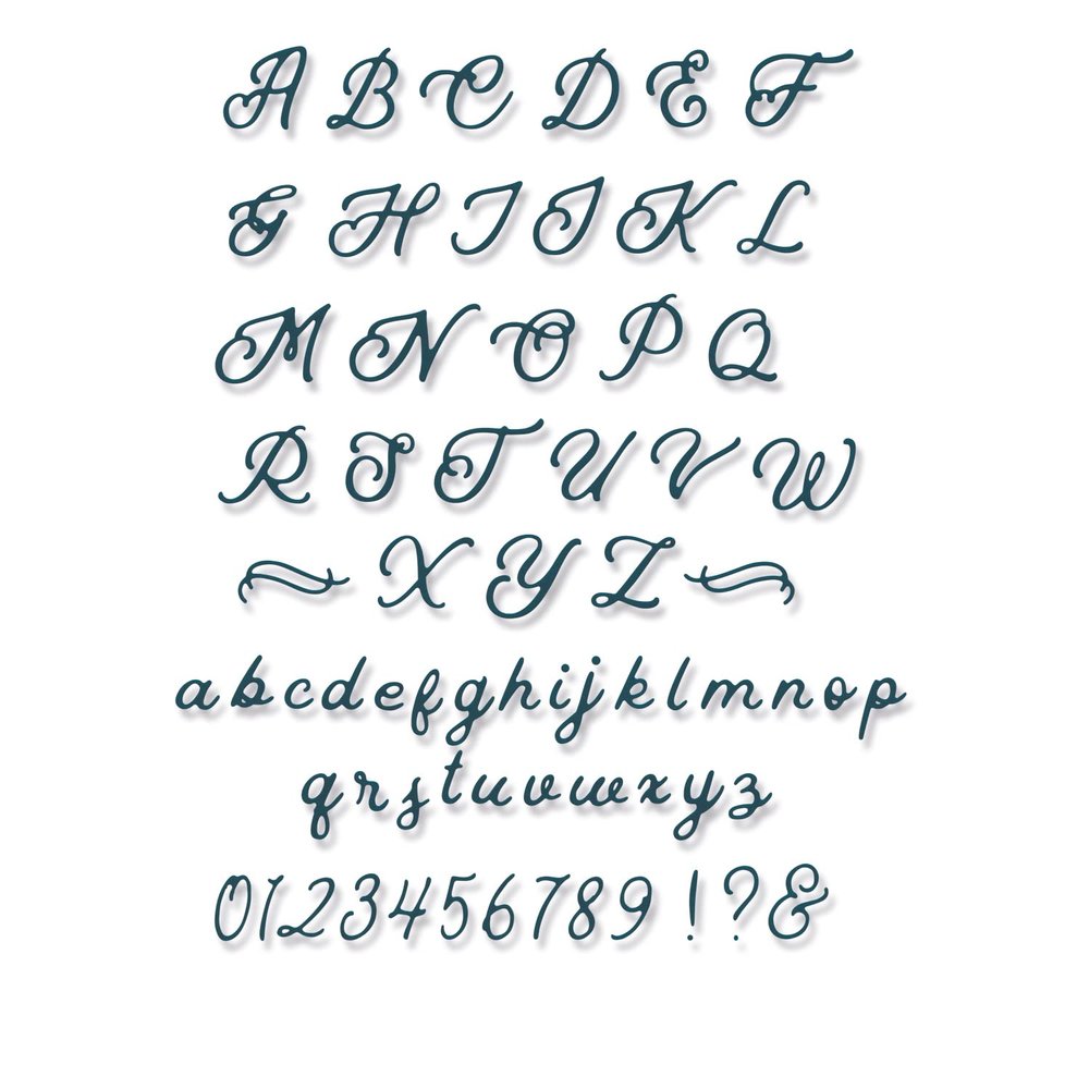 Sizzix Thinlits Die By Jennifer Ogborn-Scripted Alphabet